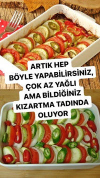 Fırında Domatesli Kabak