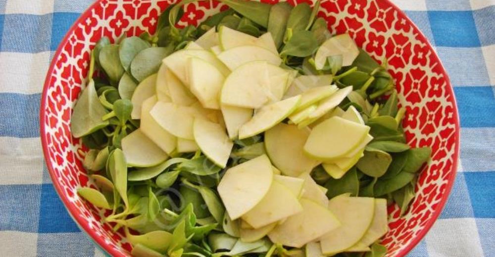 Ekşi Elmalı Semizotu Salatası