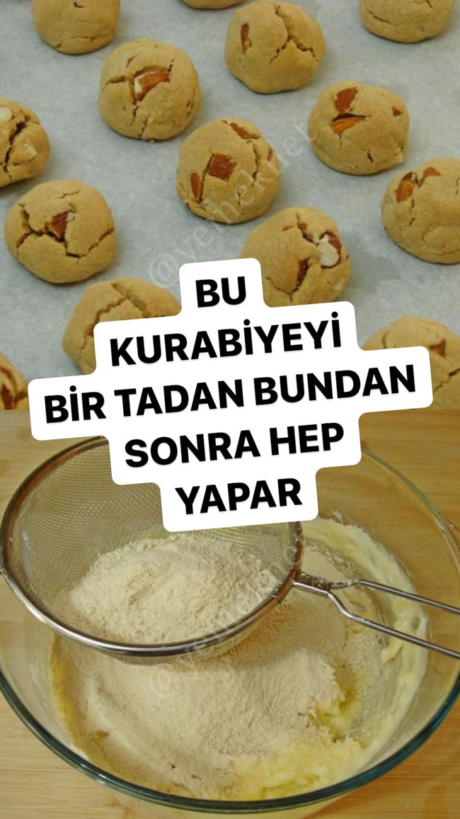 Bademli Kavrulmuş Un Kurabiyesi