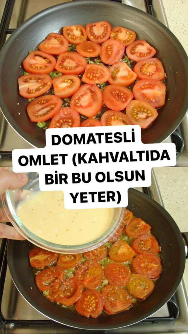 Domatesli Omlet