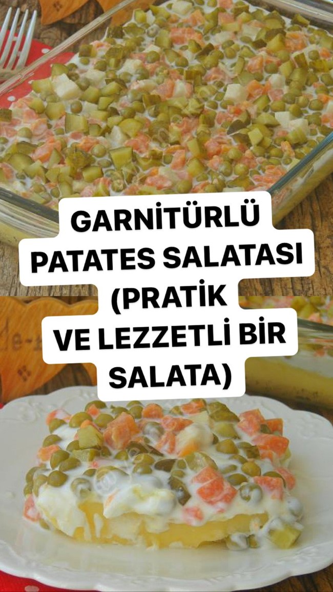 Garnitürlü Patates Salatası