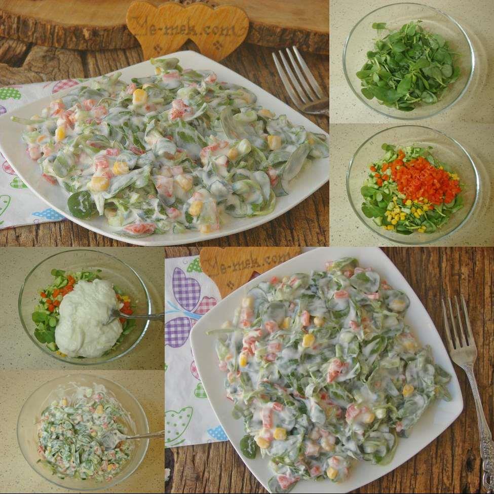 Kolay Yoğurtlu Semizotu Salatası