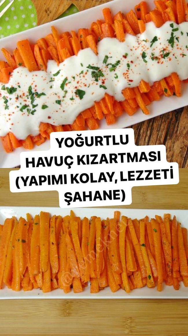 Yoğurtlu Havuç Kızartması