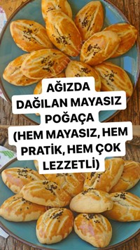Ağızda Dağılan Mayasız Poğaça