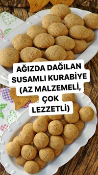 Ağızda Dağılan Susamlı Kurabiye