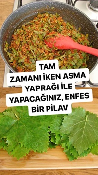 Asma Yapraklı Bulgur Pilavı