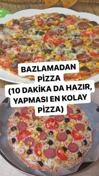 Fırında Bazlamadan Pizza