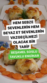 Beşamel Soslu Tavuklu Enginar