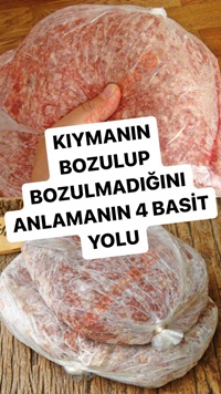 Bozulan Kıyma Nasıl Anlaşılır?