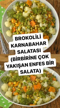 Brokolili Karnabahar Salatası
