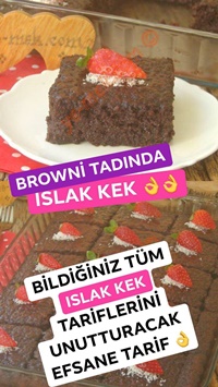 Browni Tadında Islak Kek