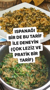 Bulgurlu Ispanak Yemeği