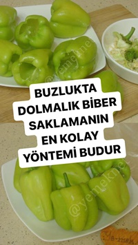 Buzlukta Dolmalık Biber Saklama Yöntemi