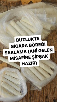 Buzlukta Sigara Böreği Saklama