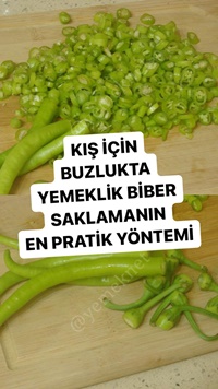 Buzlukta Yemeklik Biber Saklama Yöntemi