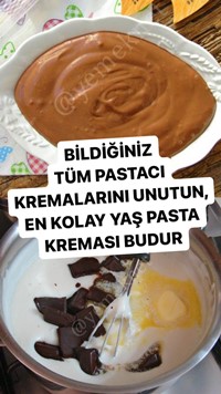 Çikolatalı Yaş Pasta Kreması