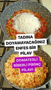 Domatesli Biberli Pirinç Pilavı