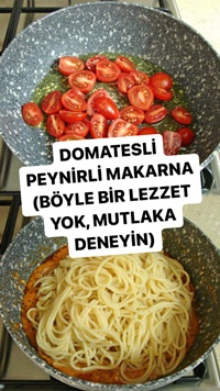 Domatesli Peynirli Makarna