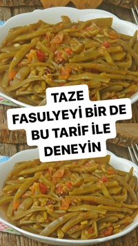 Dondurucudan Taze Fasulye Pişirme