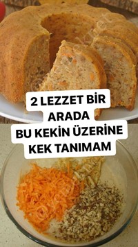Elmalı Havuçlu Tarçınlı Kek