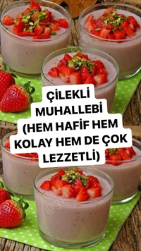 Çilekli Muhallebi