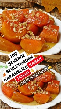 Fırın Poşetinde Kabak Tatlısı