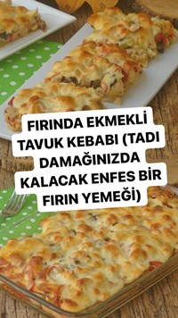 Fırında Ekmekli Tavuk Kebabı