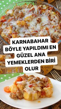 Fırında Etli Karnabahar Yemeği