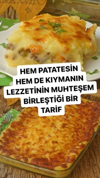 Fırında Kıymalı Patates Püresi