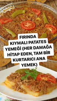 Fırında Kıymalı Patates Yemeği