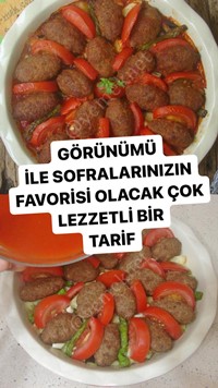 Fırında Köfteli Patlıcan Yemeği