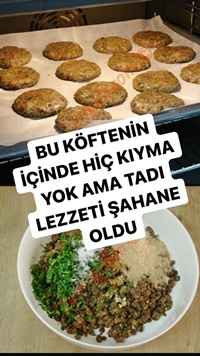 Fırında Mercimek Köftesi
