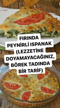 Fırında Peynirli Ispanak