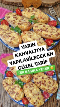Fırında Peynirli Sucuklu Ekmek