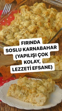 Fırında Soslu Karnabahar