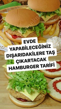 Fırında Tavuk Hamburger