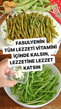 Fırında Taze Fasulye Kızartması