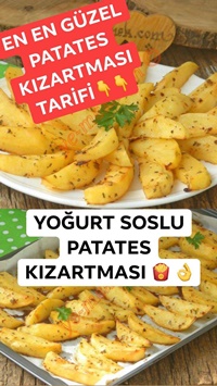 Fırında Yoğurtlu Patates Kızartması