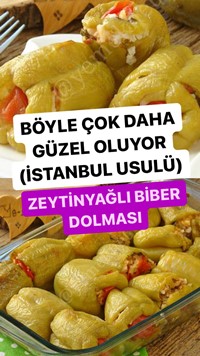 Fırında Zeytinyağlı Biber Dolması