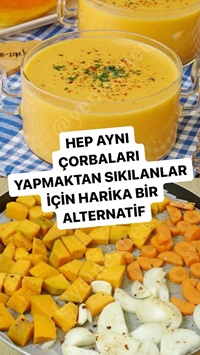 Fırınlanmış Bal Kabağı Çorbası