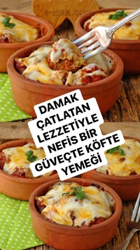 Güveçte Soslu Köfte