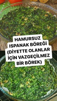 Hamursuz Ispanak Böreği