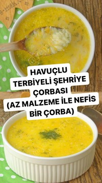 Havuçlu Terbiyeli Şehriye Çorbası