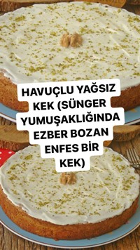 Havuçlu Yağsız Kek