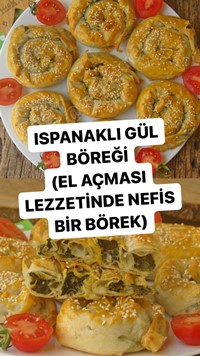Ispanaklı Gül Böreği