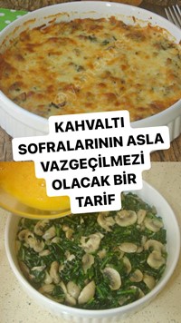 Ispanaklı Mantarlı Yumurta