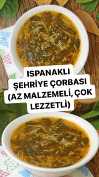 Ispanaklı Şehriye Çorbası