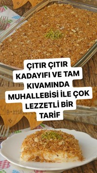 Kadayıflı Muhallebi Tatlısı