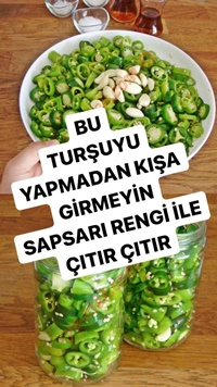 Kaynar Suyla Acı Biber Turşusu