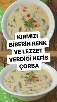 Kırmızı Biberli Mantar Çorbası